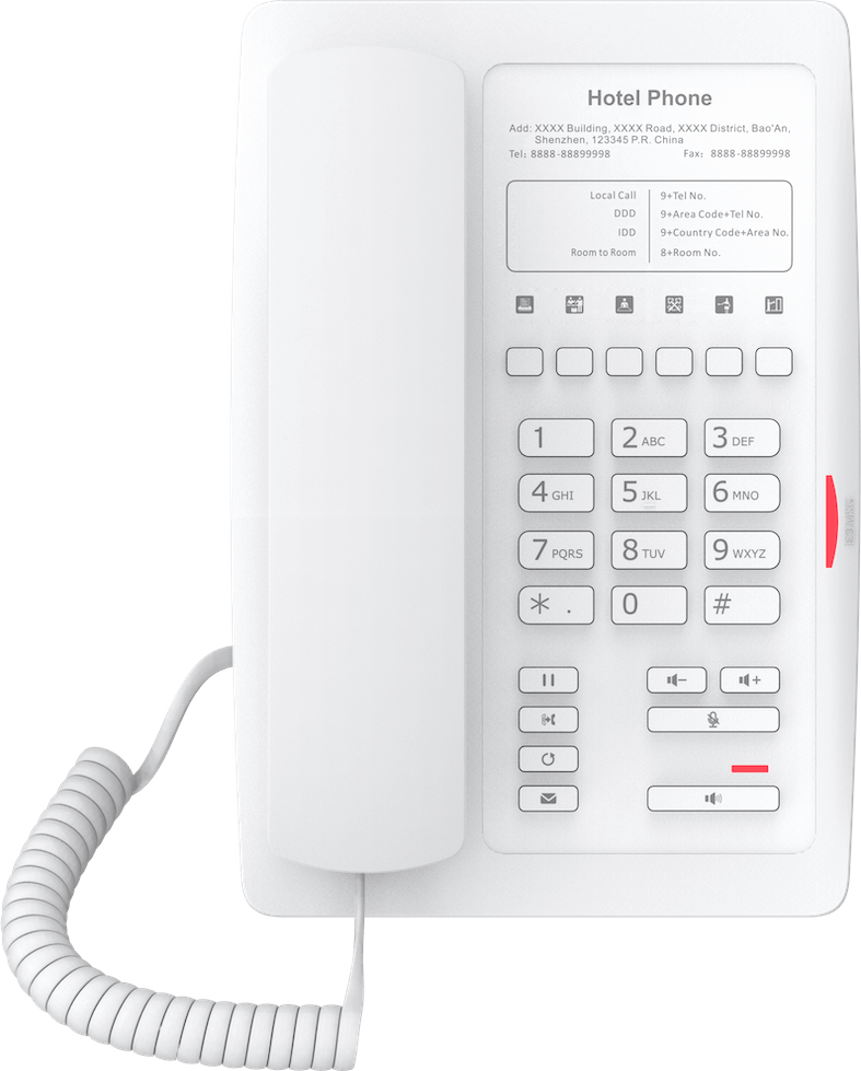 Fanvil H3W 2-Line WiFi IP Phone for Hospitality and Retail-H3W White