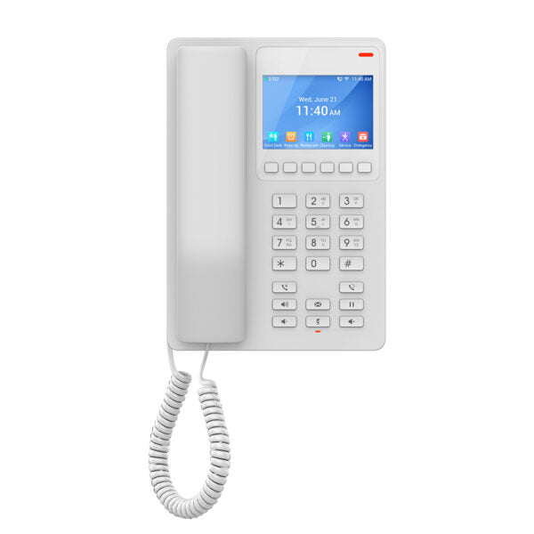 Grandstream GHP630W Compact Hotel Phone with Dual-Band WiFi 6-White