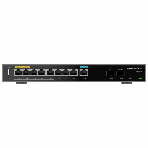 Grandstream GWN7003 Multi-WAN Gigabit VPN Wired Router, 9xGigE, 2xSFP