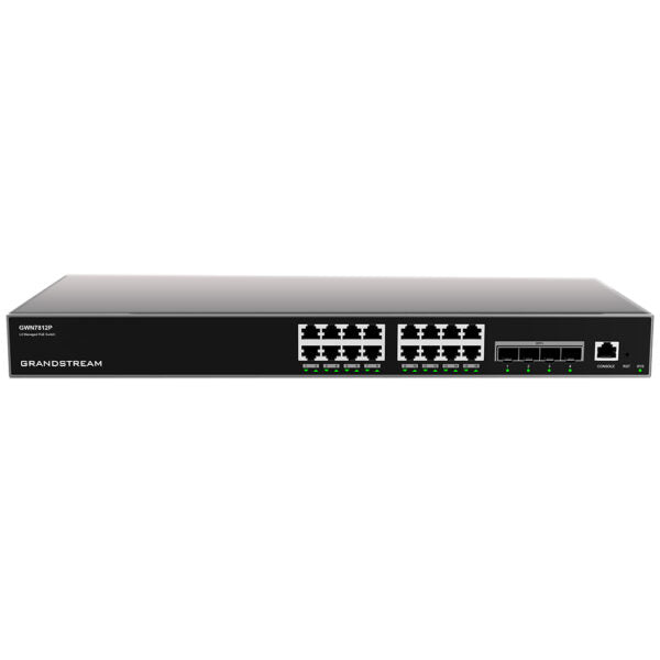 Grandstream GWN7812P Enterprise Layer 3 Managed PoE Network Switch, 16 x GigE, 4 x SFP+