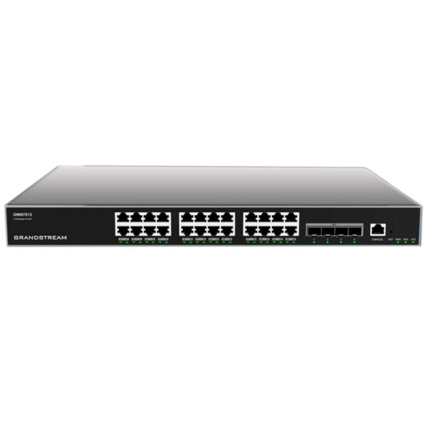Grandstream GWN7813 Enterprise Layer 3 Managed Network Switch, 24 x GigE, 4 x SFP+